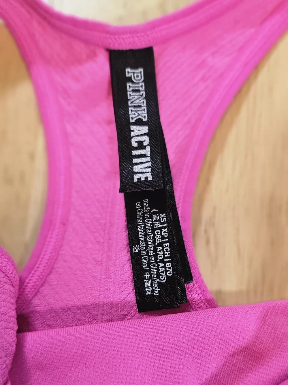 PINK Victoria's Secret Ribbed Racerback Sports Bra Size XS